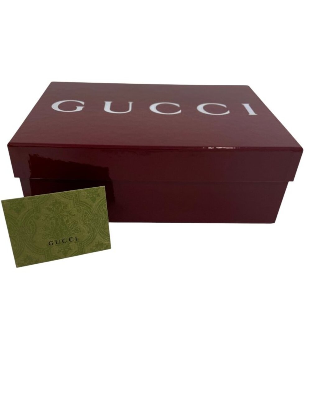 Empty Authentic Gucci Empty Shoe Box Luxury Packaging + Receipt Holder Storage